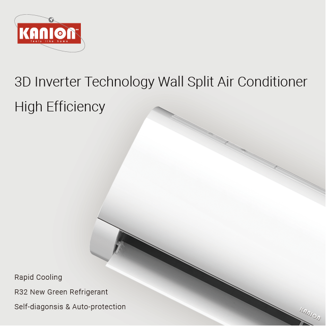 3D Inverter Wall Split Montado Serie Aire acondicionado Enfriamiento solo con nuevo refrigerante verde R32